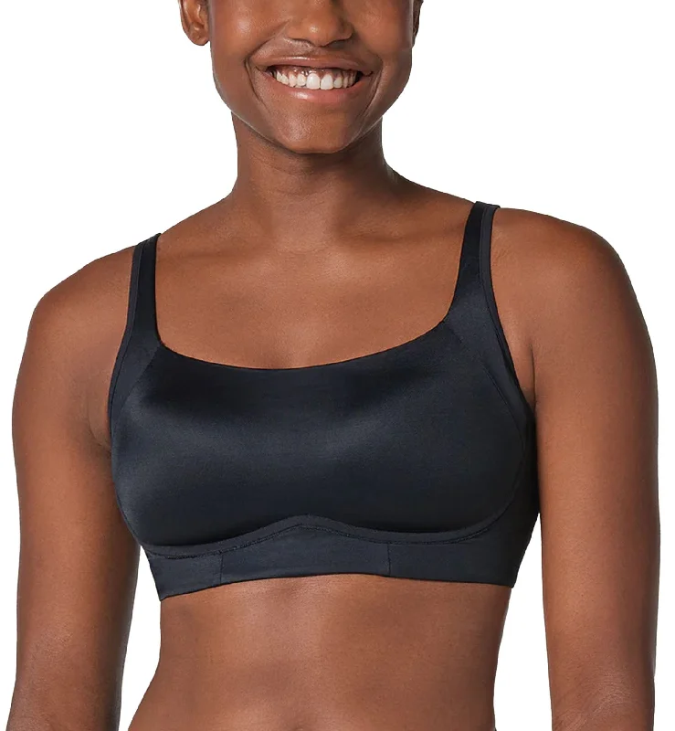 Women’s soft boyshort underwear-Leonisa Wireless Support Bra (091054) - Black