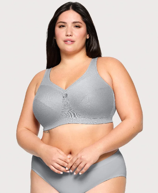 Women’s low-rise hipster panties-MagicLift Active Support Bra Gray Heather