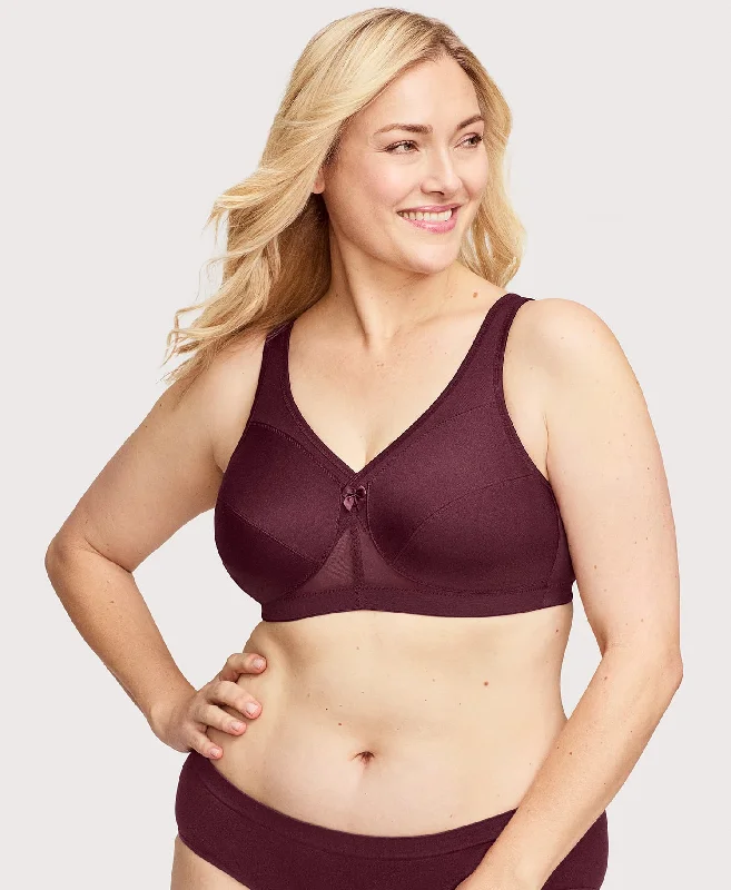 Women’s satin cheeky underwear-MagicLift Active Support Bra Wine