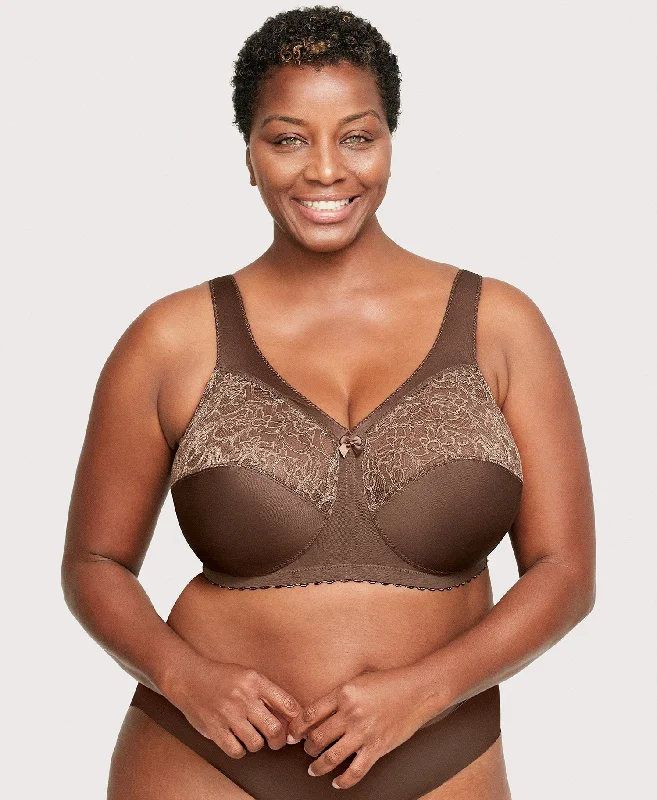 Women’s lace-trim briefs-MagicLift Original Support Bra Mocha