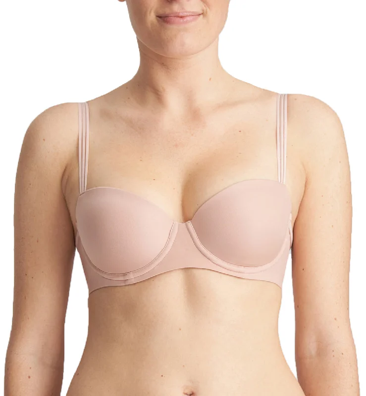 Women’s moisture-wick boyshorts-Marie Jo Louie Padded Balcony Underwire Bra (0122099) - Powder Rose