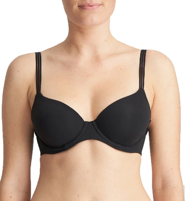 Women’s bold stripe hipster-Marie Jo Louie Spacer Heart Shape Underwire Bra (0122096) - Black