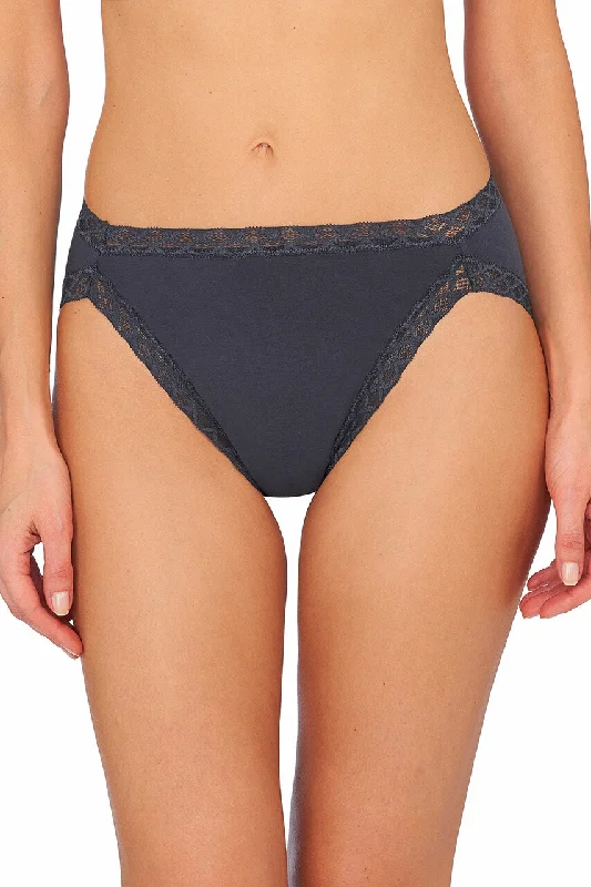 Women’s smooth seamless thong-Natori Bliss Cotton French Cut Panty - Ash Navy