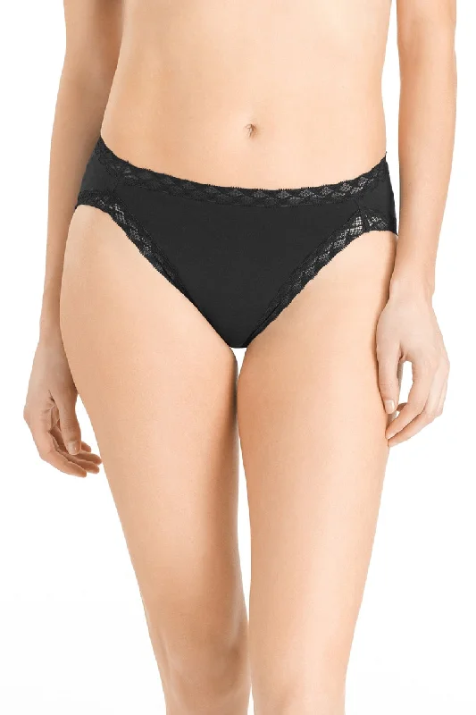 Women’s cozy modal bikini-Natori Bliss Cotton French Cut Panty - Black