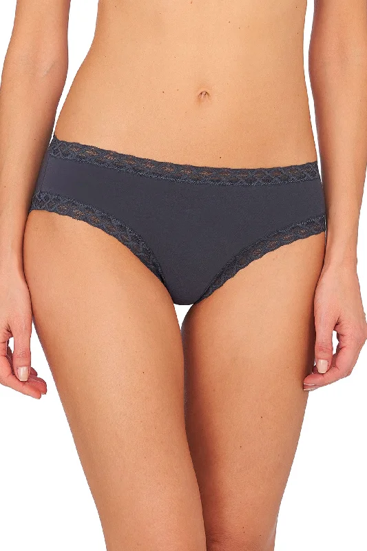 Women’s high-cut control panties-Natori Bliss Girl Brief Panty - Ash Navy