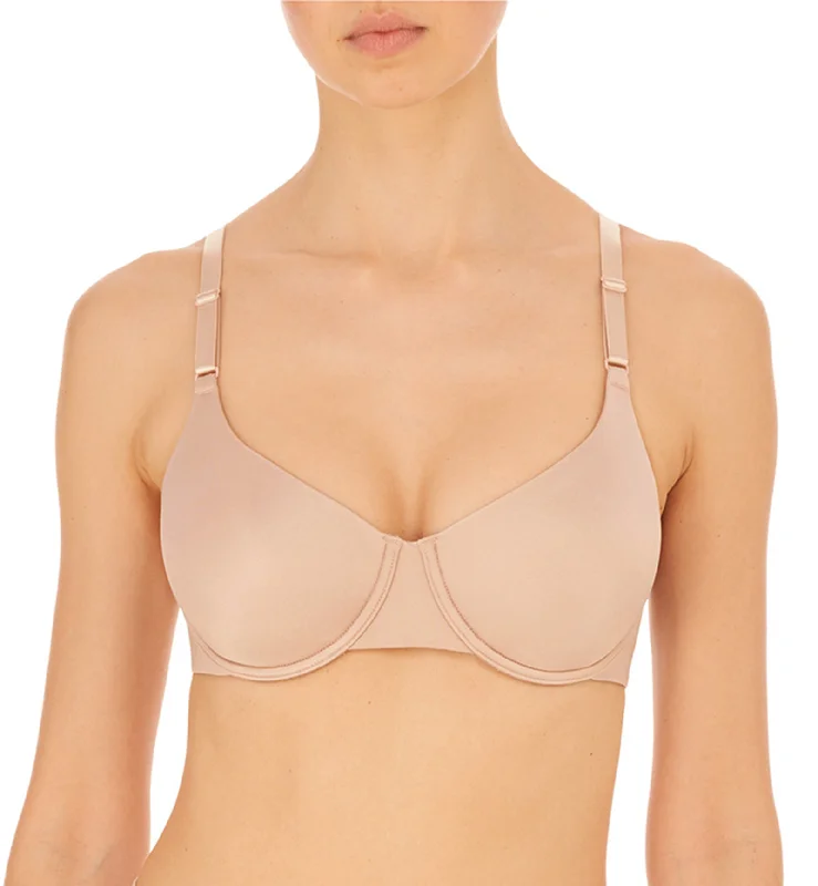 Women’s stretchy satin briefs-Natori Liquid Full Fit Contour Underwire Bra (731325) - Lt. Mocha