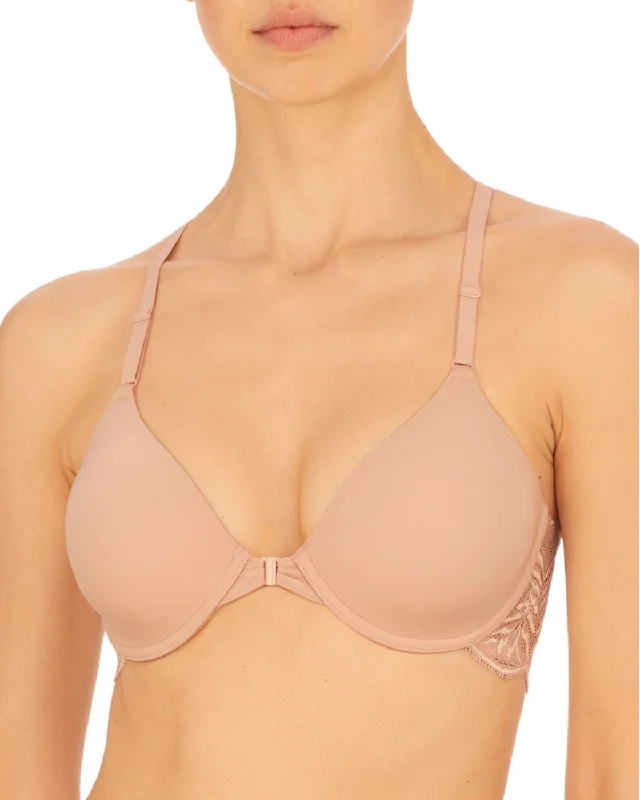 Women’s smooth satin thong-Natori Lush Front Closure Contour Underwire Bra - 728309