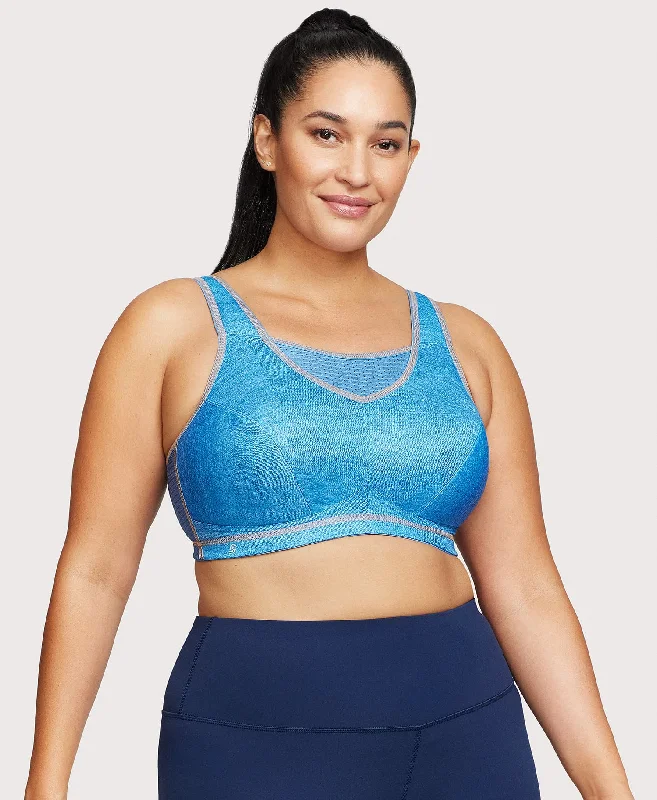 Women’s stretchy high-cut briefs-No-Bounce Camisole Elite Sports Bra Light Denim