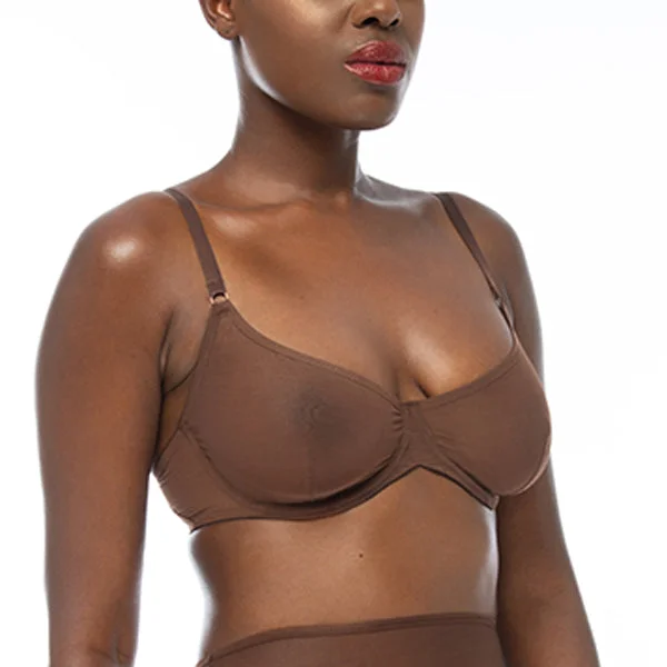 Women’s breathable cheeky panties-Ownbrown: Underwire Mesh Bra - Yemoya