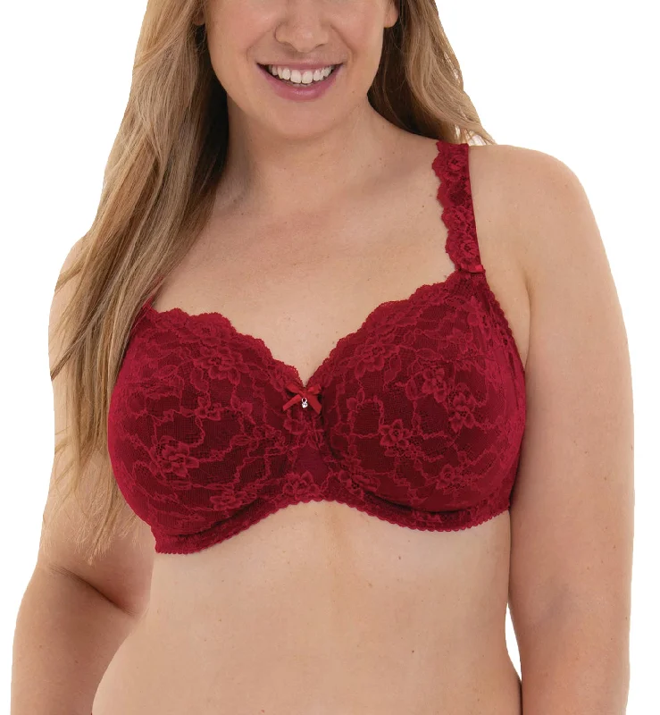 Women’s cozy modal bikini-Rosa Faia by Anita Bobette Full Cup Underwire Bra (5289) - Ruby