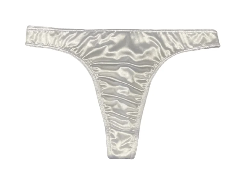 Women’s cotton blend thong-Satin Thong