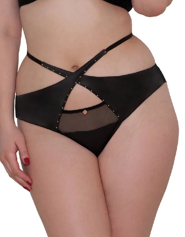 Women’s cozy cotton bikini-Scantilly by Curvy Kate Voodoo Brief Black