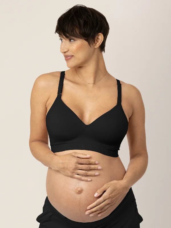 Women’s supportive seamless briefs-Signature Sublime® Contour Maternity & Nursing Bra | Black