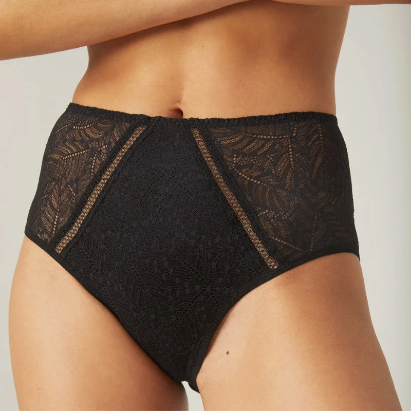 Women’s low-rise lace panties-Simone Perele Comete Retro High Waist Brief