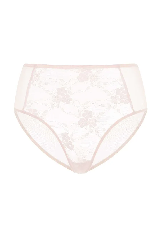 Women’s trendy ombre briefs-Spring Romance High-Rise Floral Lace Brief Underwear