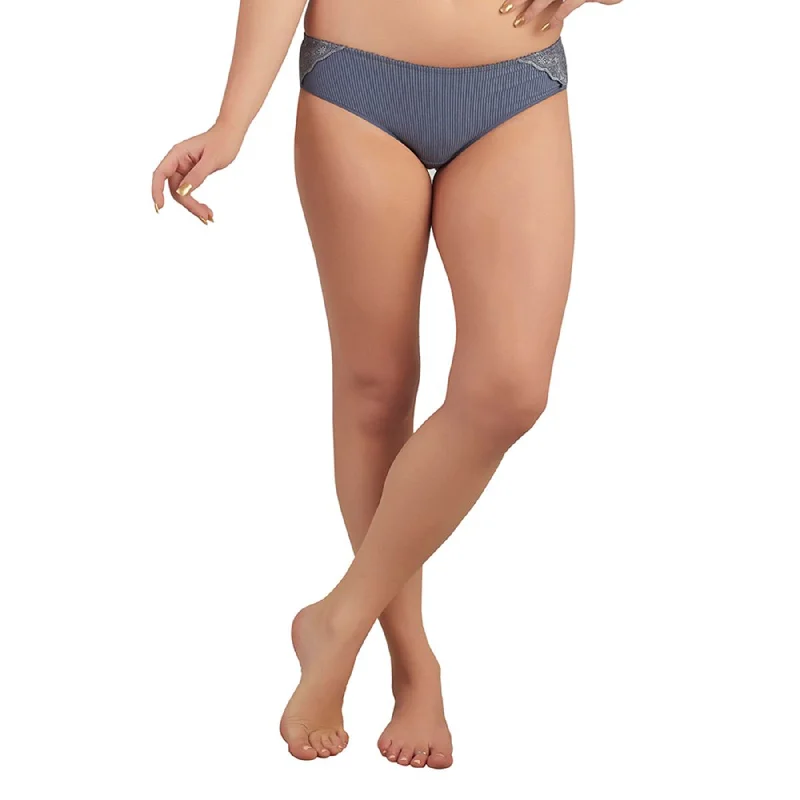 Women’s supportive seamless briefs-Stripes & Lace Brief Panty FP-1704