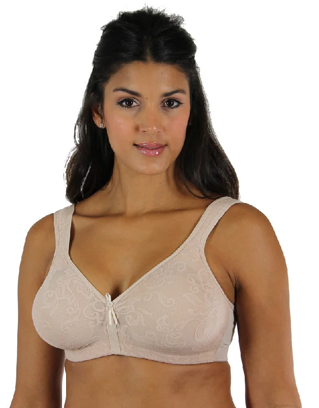 Women’s high-rise cotton panties-VERSAILLES Seamless Wire-Free Bra #13214 - Black & Nude