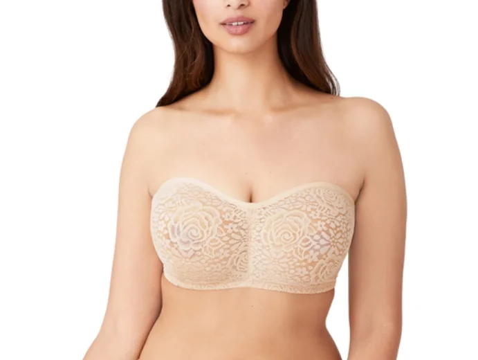 Women’s cotton blend hipster-WACOAL 854205 HALO LACE STRAPLESS BRA