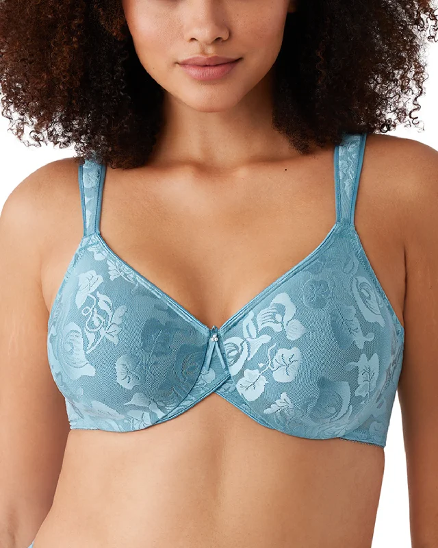 Women’s low-rise floral panties-Wacoal Awareness Underwire Bra (More colors available) - 85567 - Adriatic Blue