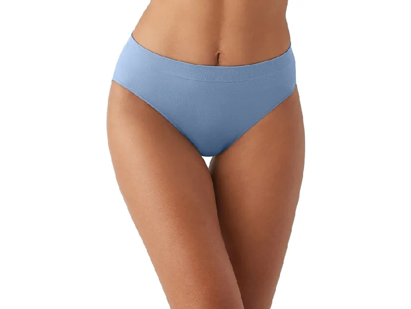 Women’s supportive high-waist panties-Wacoal B-Smooth Seamless Hi-Cut Brief - Windward Blue