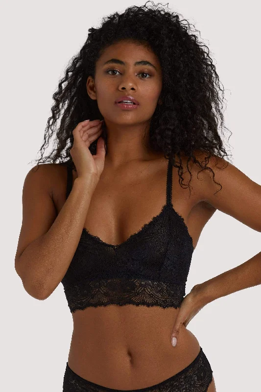 Women’s organic cotton boyshorts-Ariana Black Everyday Bralette