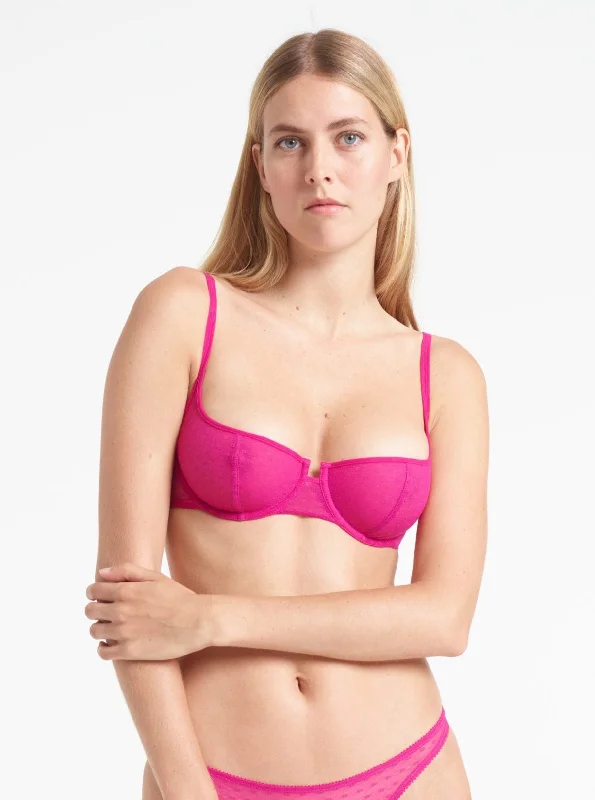 Women’s scalloped-edge briefs-Yasmine Eslami: Joanne Demi Bra - Sweet Pea