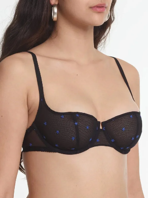 Women’s cotton bikini panties-Yasmine Eslami: Rebecca Demi Bra - Starry Night