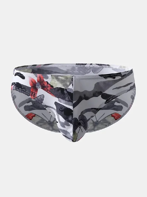 Men’s anti-odor microfiber boxers-4 Pack Printed Pouch Men's Underwear