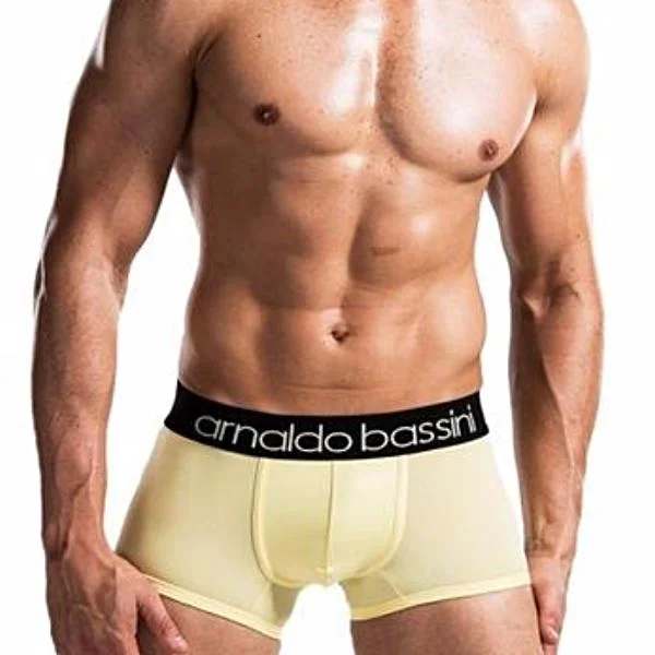 Men’s comfy mesh boxers-Arnaldo Bassini Men's Boxer Brief with Black Waistband