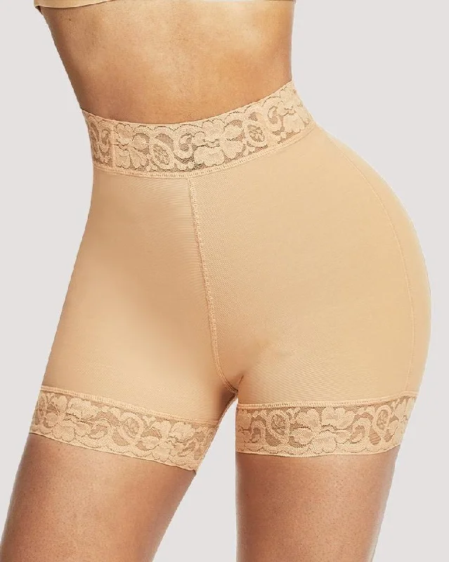 Women’s silky shaping thong-Cindy - High Waist Lace Butt Lifter Tummy Control Panty