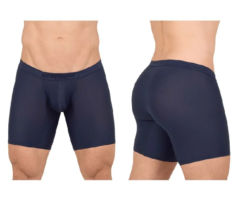 Men’s low-rise performance trunks-ErgoWear EW1655 SLK Boxer Briefs Color Navy Blue