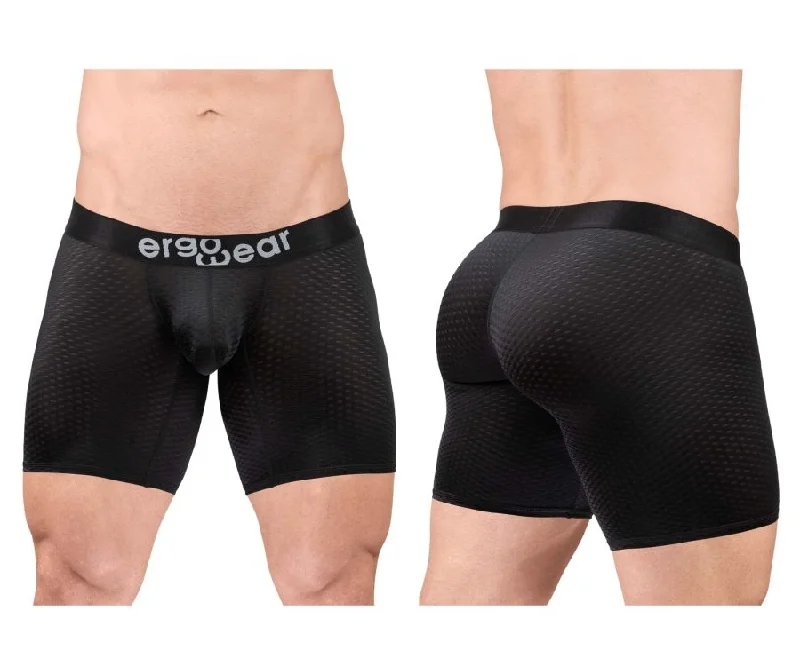 Men’s comfy jersey trunks-ErgoWear EW1690 MAX FLOW Boxer Briefs Color Black