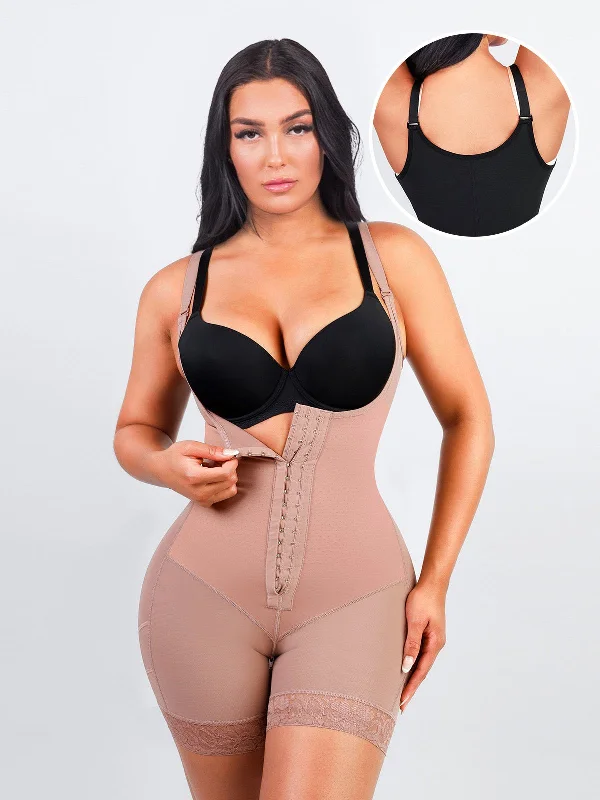 Women’s glossy microfiber bikini-Felicia Short Powernet® - Core Sculpt Open Bust Shaping Bodysuit