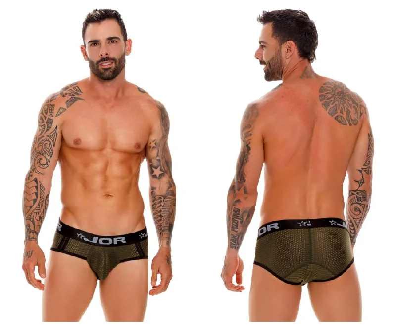 Men’s bold plaid boxers-JOR 1635 Electro Briefs Color Green