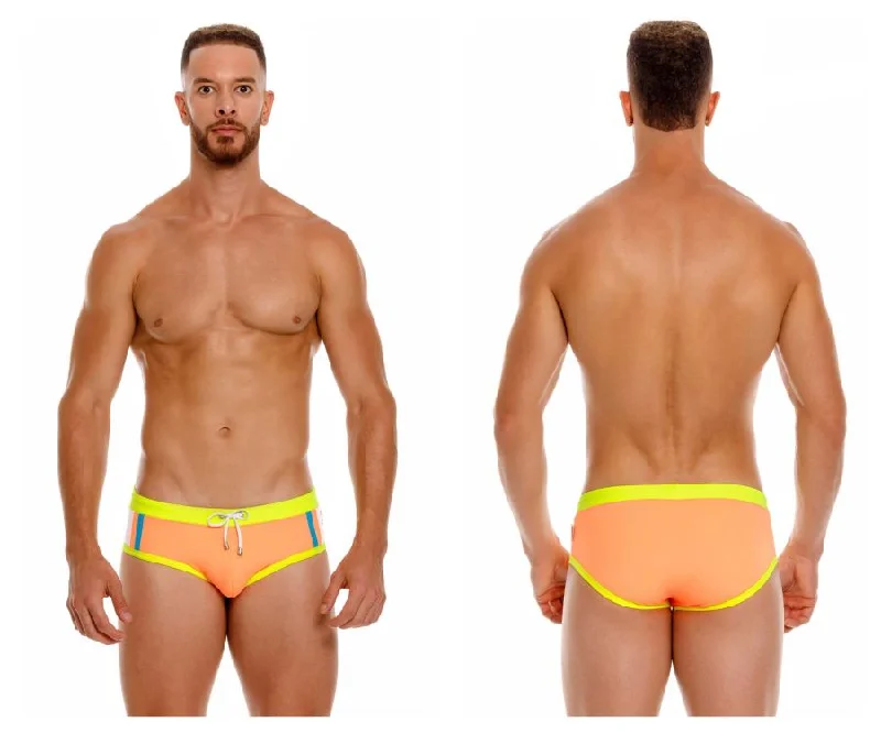 Men’s breathable jersey trunks-JOR 1999 Canarias Swim Briefs Color Orange