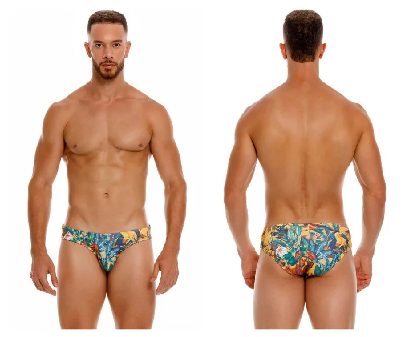 Men’s soft bamboo briefs-JOR 2010 Tropical Swim Briefs Color Printed