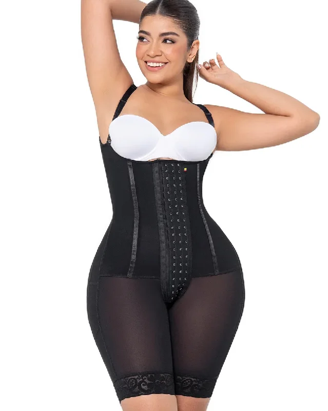 Women’s smooth stretch thong-MariaE Fajas Colombianas Daily Use Shapewear Bodysuit High Compression Garment