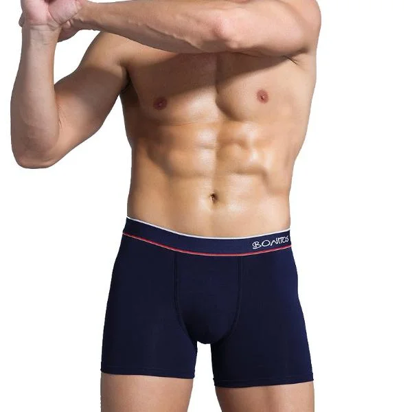 Men’s soft bamboo briefs-Men's Bonitos Classic No-fly Cotton Boxer Brief