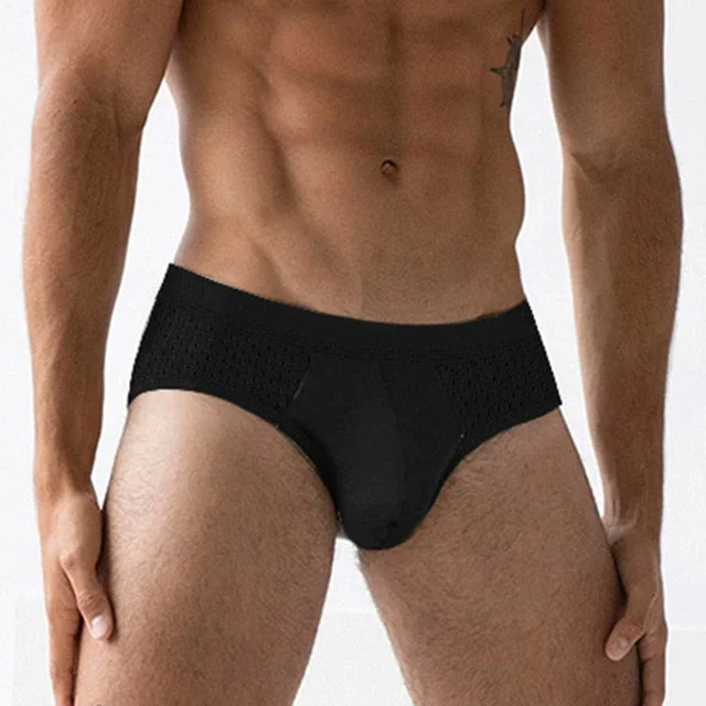 Men’s smooth seamless boxers-Men's Mesh Brief