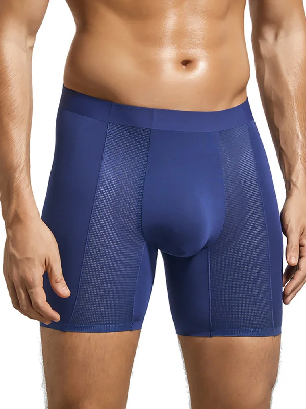 Men’s smooth bamboo boxer briefs-Men's Modal Long Sports Underwear