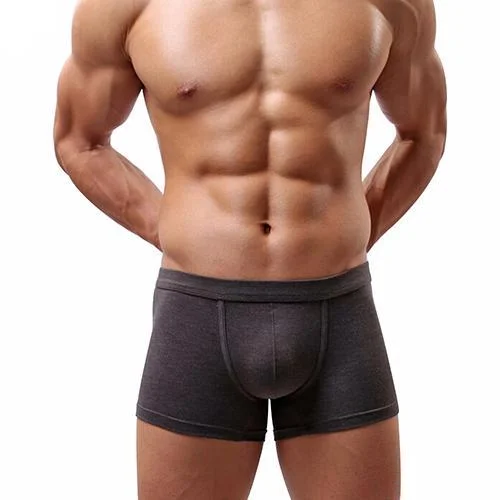 Men’s durable modal trunks-Men's Modal Solid Color Boxer Brief