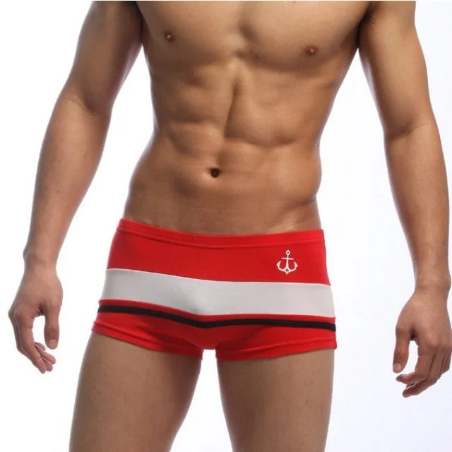 Men’s smooth bamboo boxer briefs-Men's Striped Boxer Brief