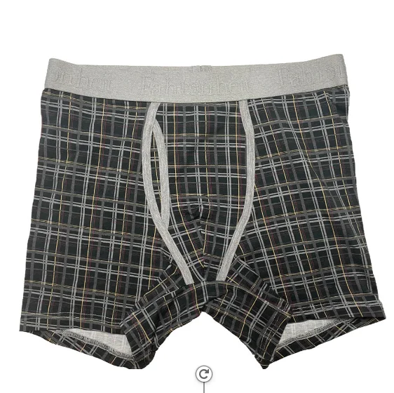 Men’s low-rise boxer briefs-Newman Boxer Brief/ Green Plaid