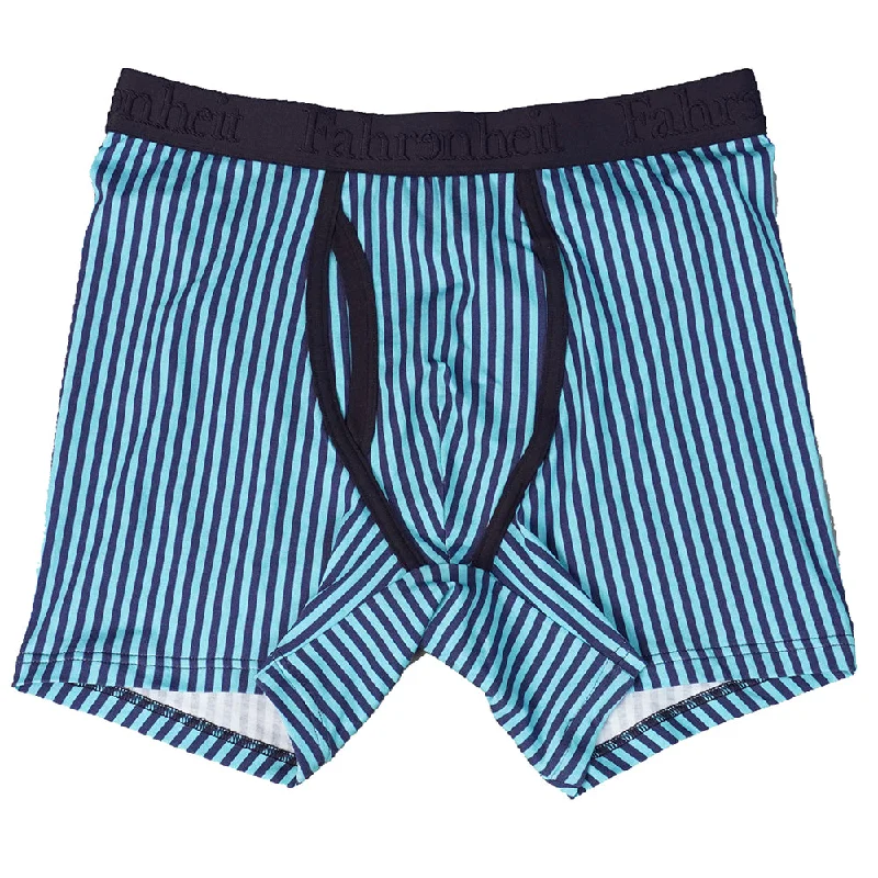 Men’s durable modal trunks-Newman Boxer Brief | Vertical Stripe Blue