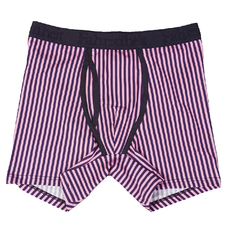 Men’s supportive mesh trunks-Newman Boxer Brief | Vertical Stripe Pink/Navy