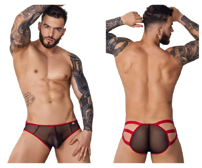 Men’s lightweight athletic briefs-Pikante PIK 1083 Piquancy Briefs Color Red